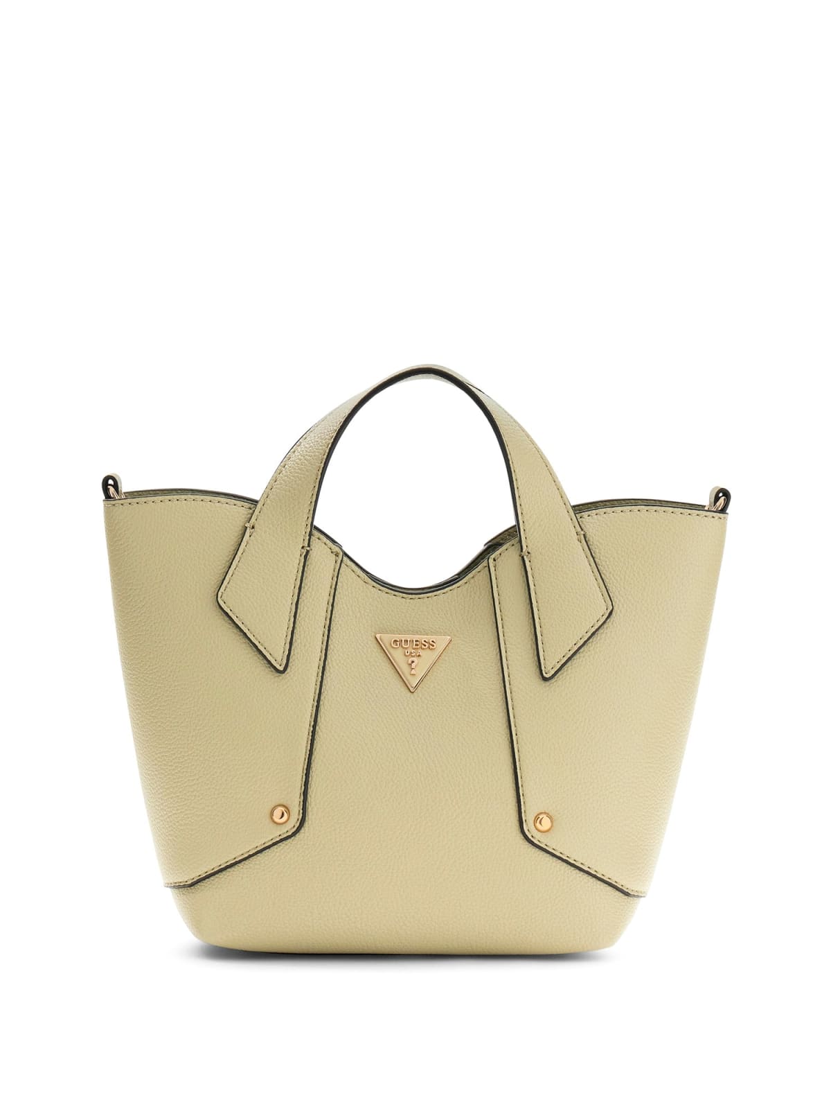 Borsa a mano Guess donna strutturata con doppi manici e logo SALVIA TU | Giò Fashion