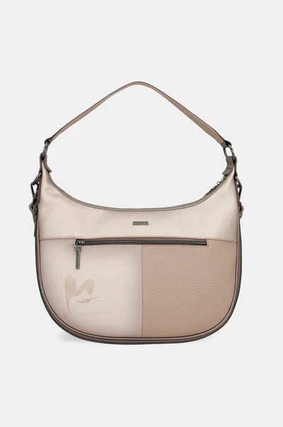 Borsa a spalla donna Anekke con zip e tracolla regolabile Beige TU | Giò Fashion