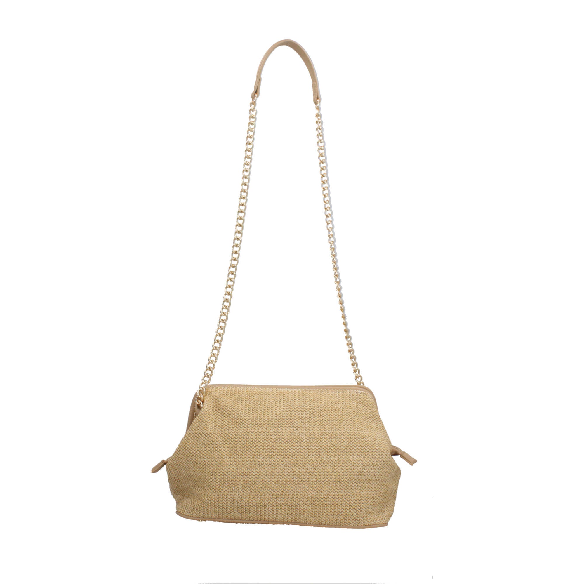 Borsa donna YNot pochette con tracolla in catena e dettagli in ecopelle