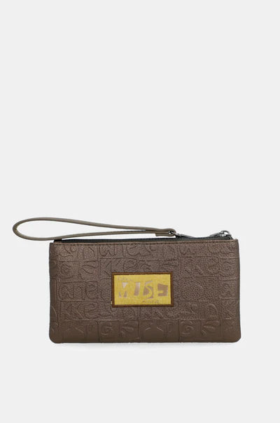 Portafoglio donna Anekke grande con zip e laccetto organizer carte e monete Marrone TU | Giò Fashion