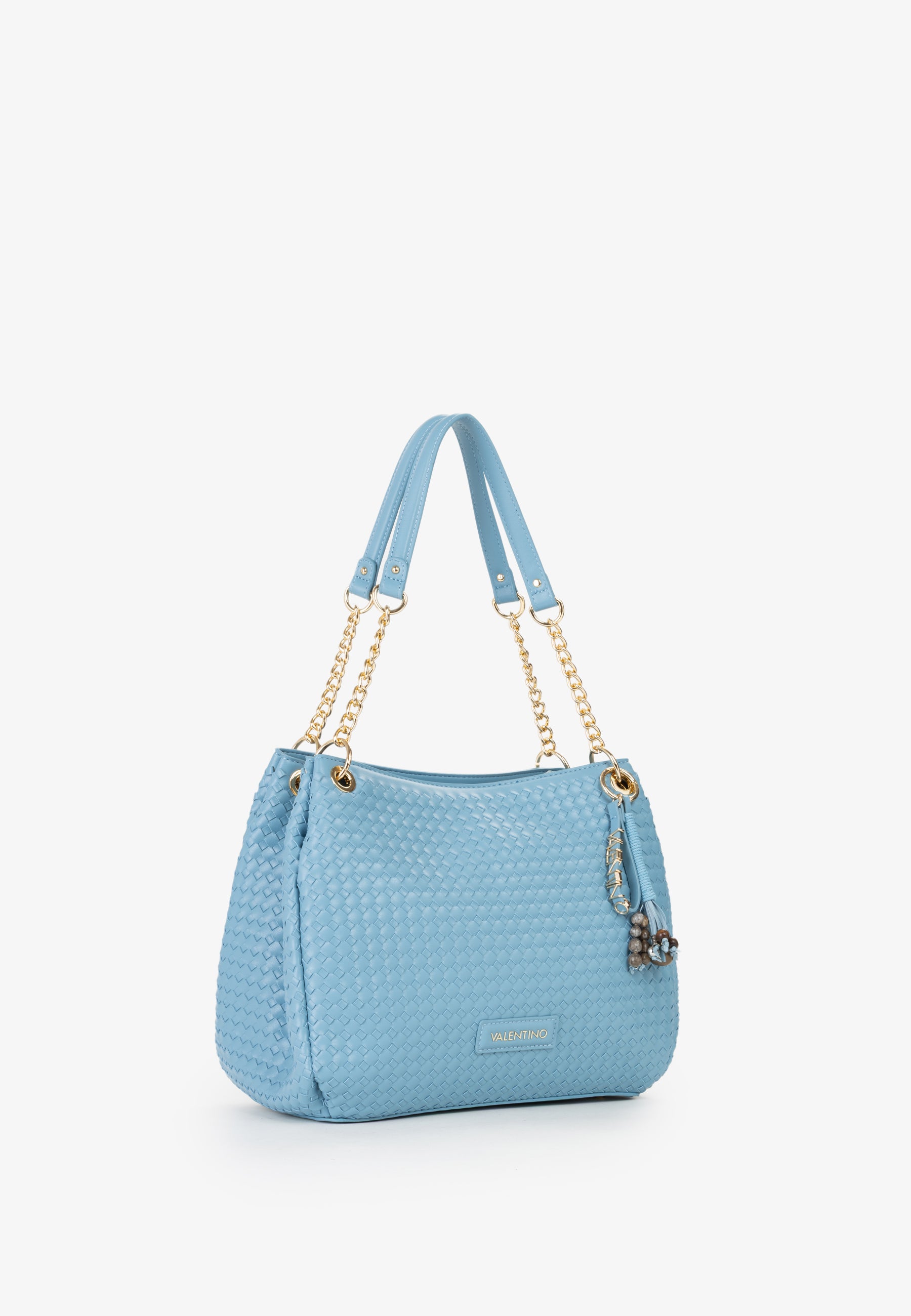 Borsa a spalla donna Mario Valentino intreccio elegante con catena e tracolla regolabile AVION TU | Giò Fashion