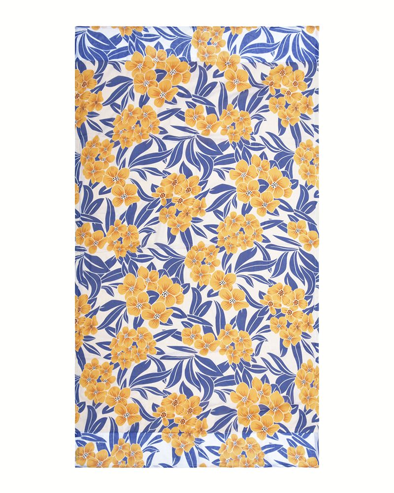 Ble Resort Collection Telo Mare Double Face Arancione e Blu e Bianco