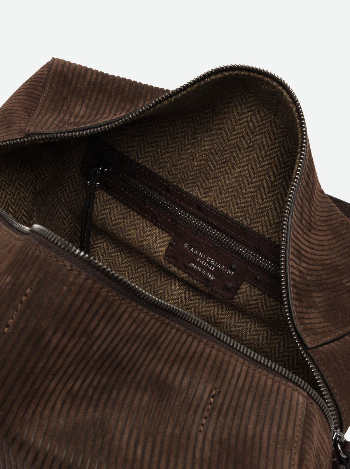 Borsa Bauletto Gianni Chiarini Terry Media in Pelle Scamosciata Canneté