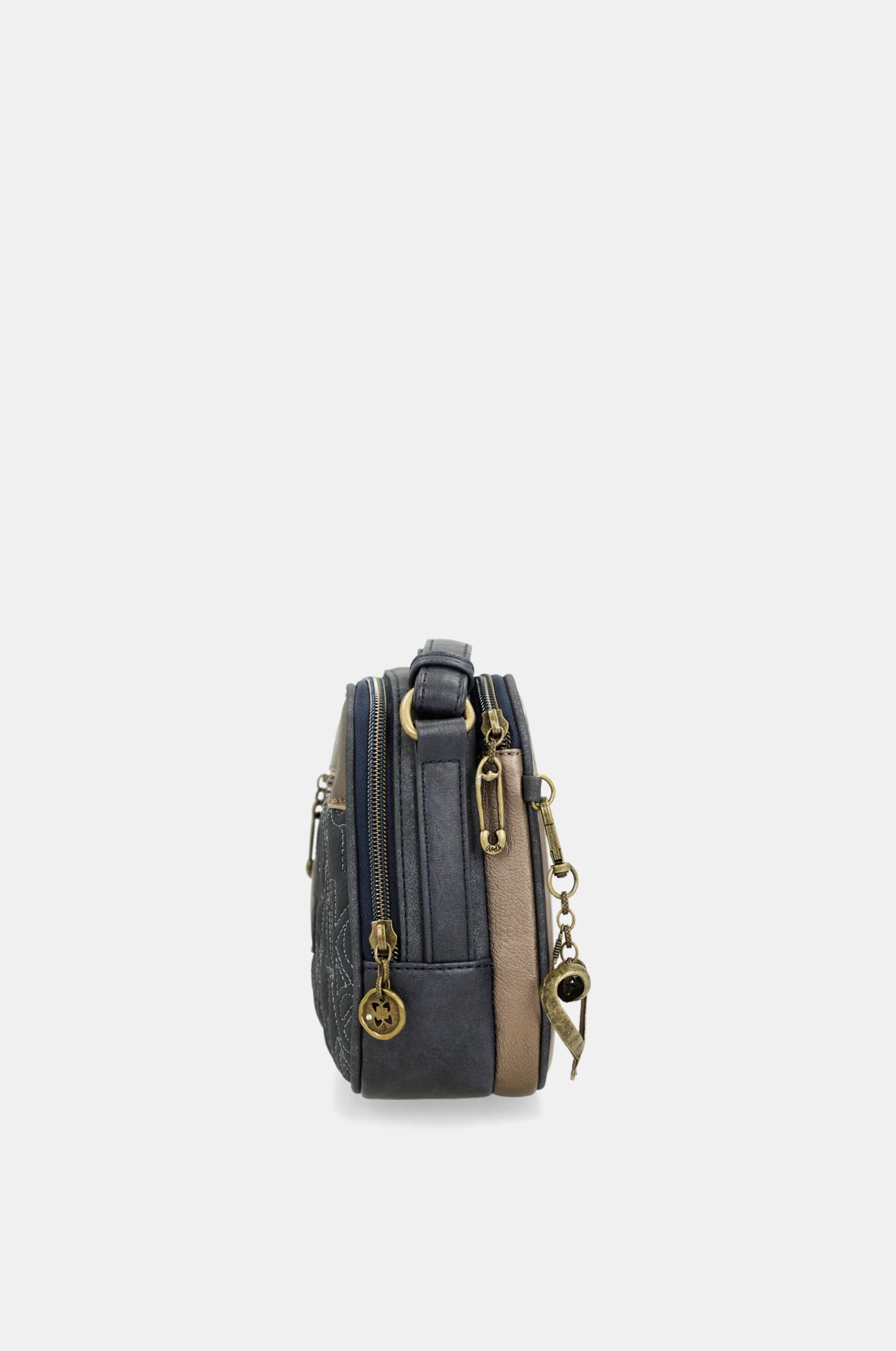 Borsa a tracolla Anekke Contemporary con illustrazioni artistiche BLU TU | Giò Fashion