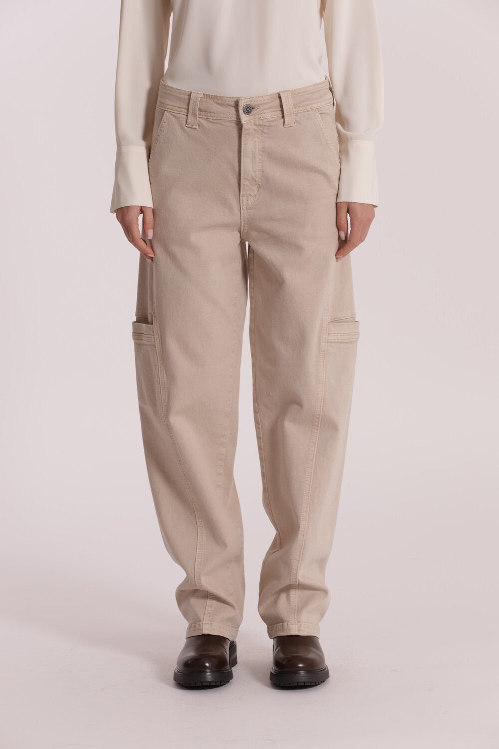 Pantaloni Mimi Mua donna cargo casual Beige XL | Giò Fashion