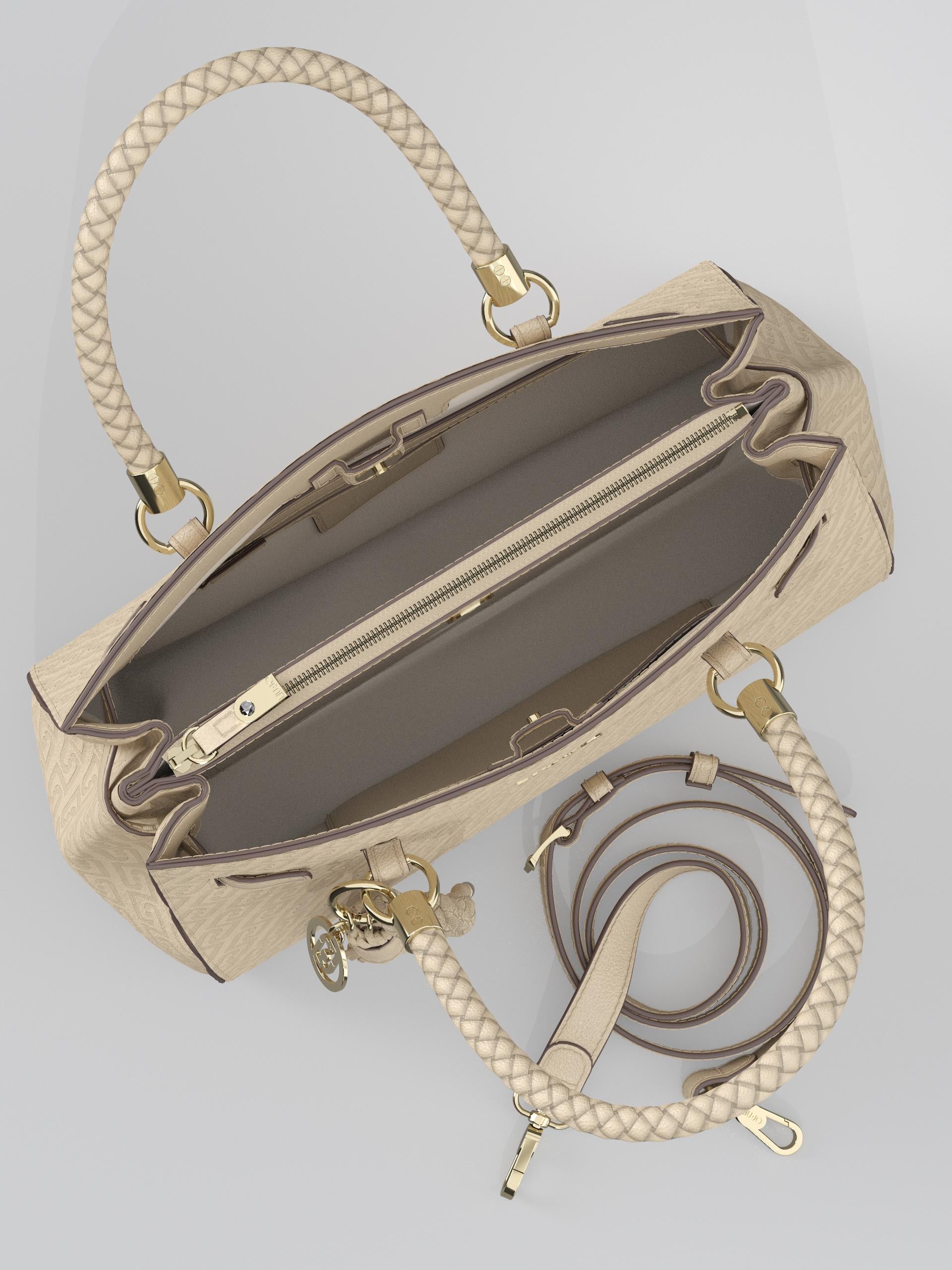 Borsa a Mano Liu Jo con Manici Intrecciati e Tracolla Regolabile Neutro TU | Giò Fashion