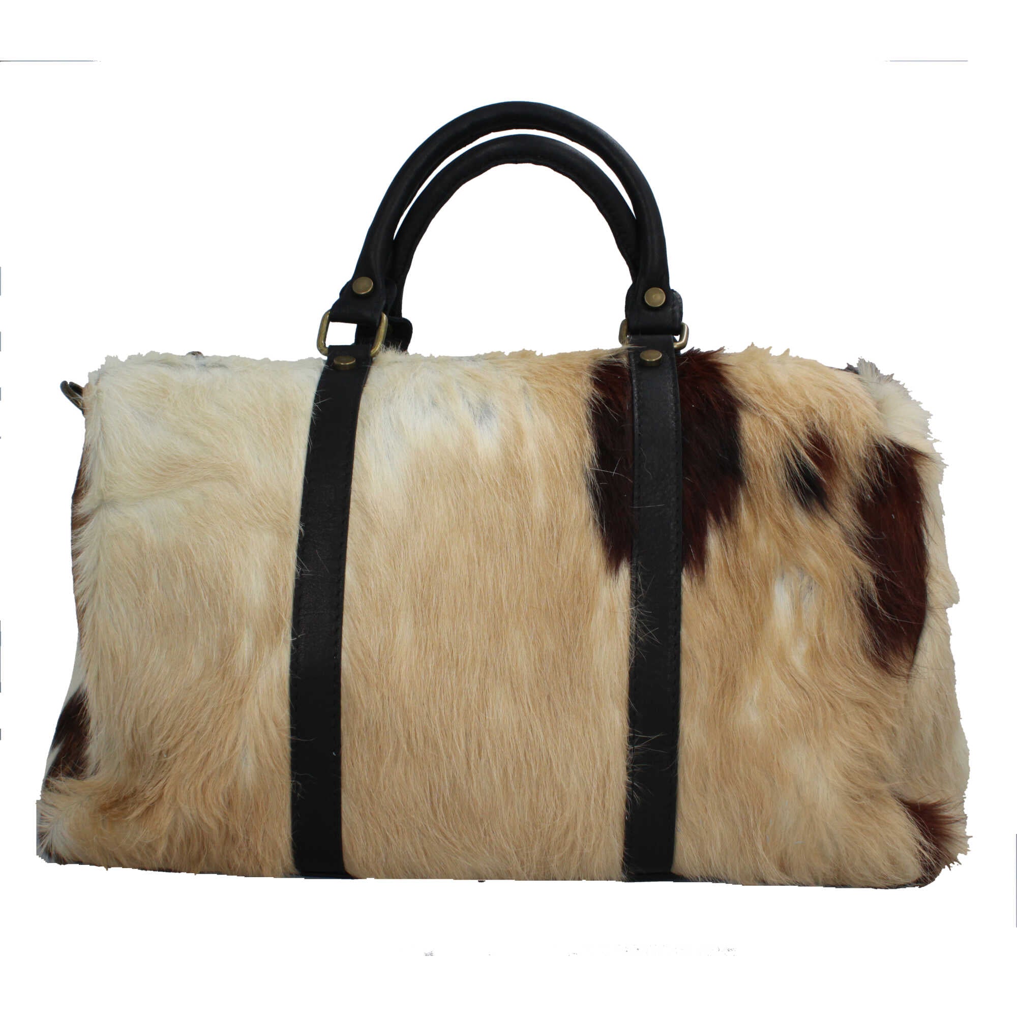 Borsa Made in Italy in pelle con pelo naturale Marrone TU | Giò Fashion