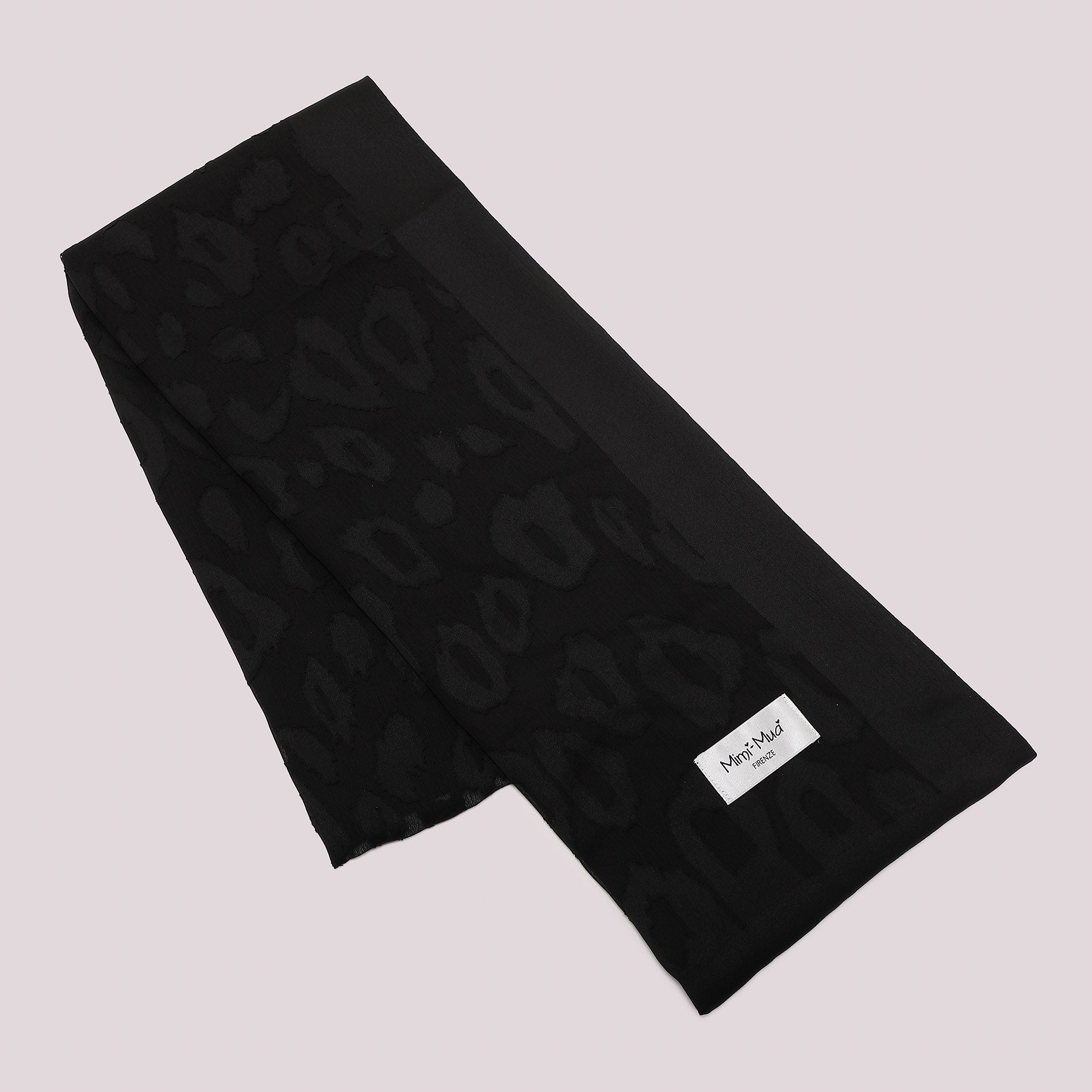 Mimi Mua foulard donna leggero con texture elegante Nero U | Giò Fashion