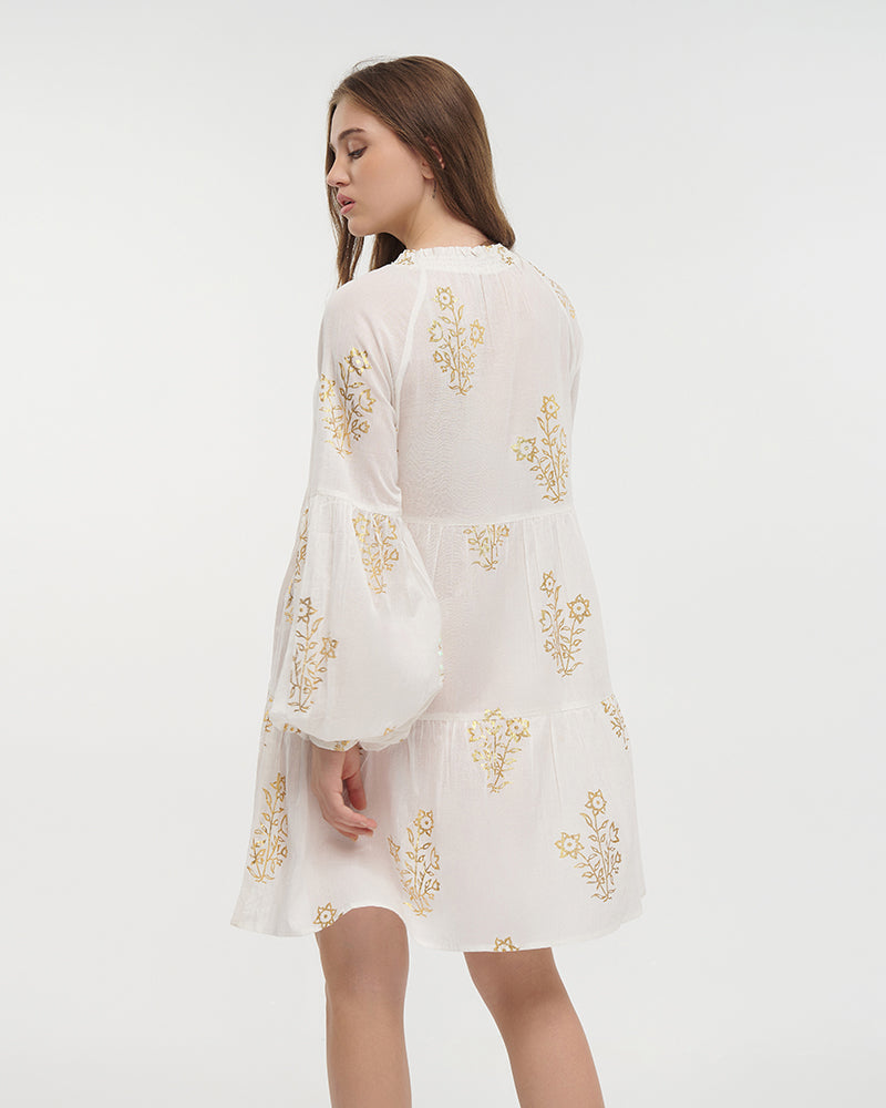 Ble Resort Collection Abito Corto a Maniche 3/4 con Stampe