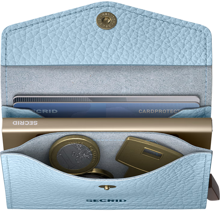 Portafoglio Secrid Miniwallet EPe Ice Blue compatto con protezione RFID | Giò Fashion
