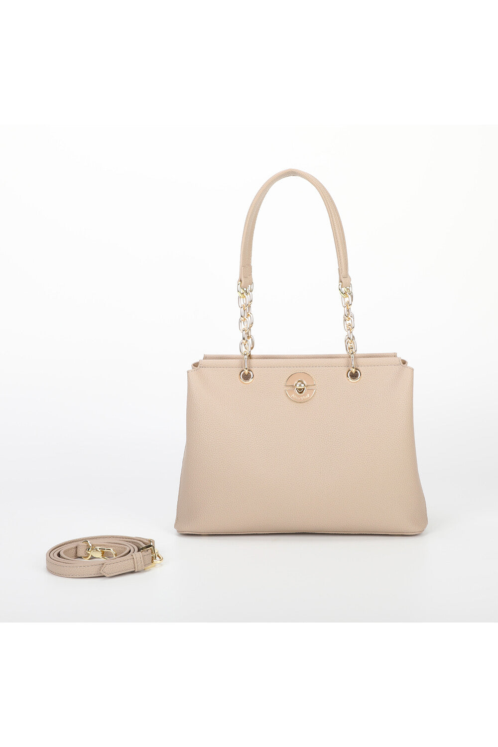 Borsa a mano Mimi Mua con manici a catena Beige TU | Giò Fashion