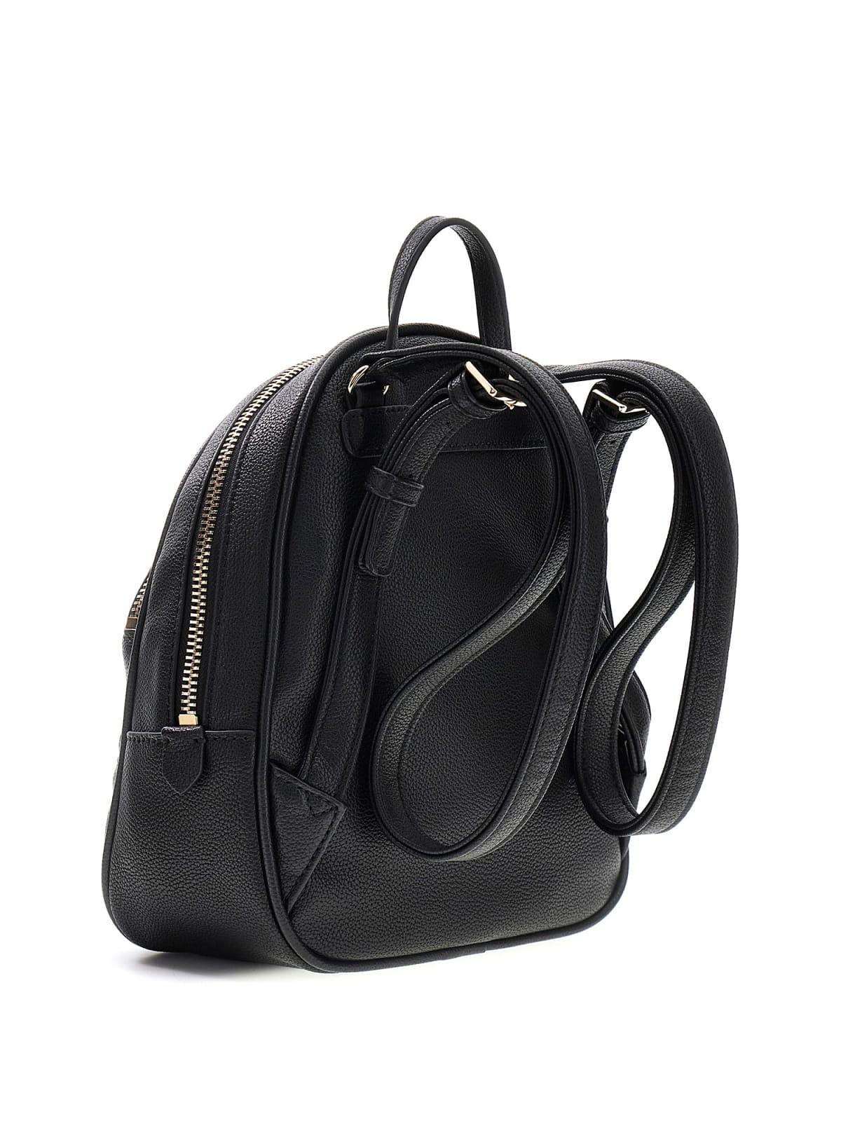 Zaino Guess donna compatto effetto pelle con tasca frontale zip Nero TU | Giò Fashion