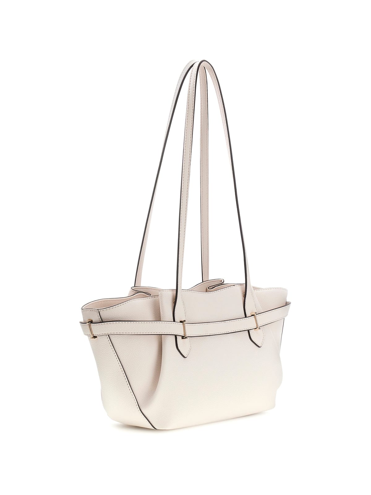Borsa a spalla Guess donna effetto pelle con dettagli cinturino e logo Bianco TU | Giò Fashion