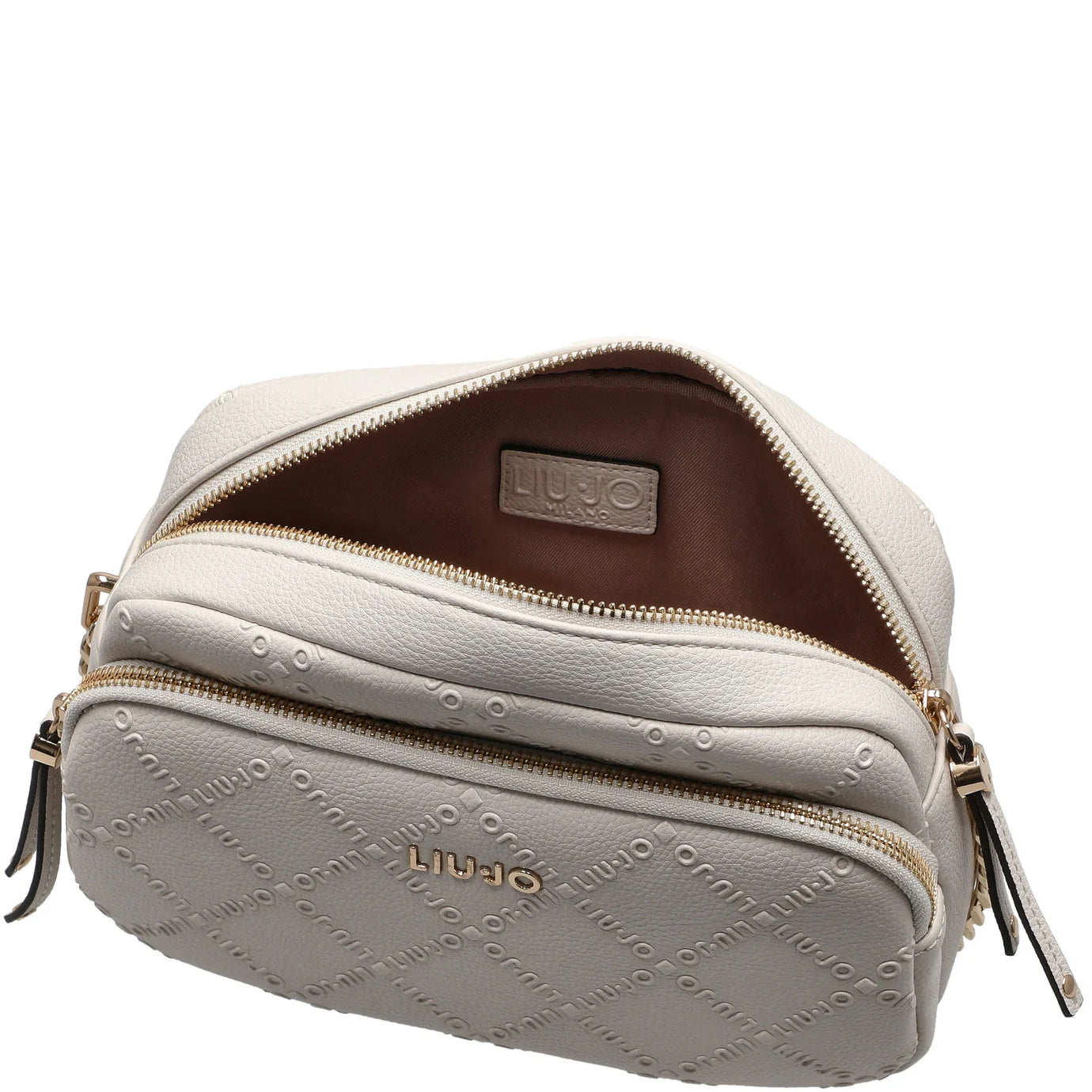 Borsa a tracolla Liu Jo con logo all over Bianco TU | Giò Fashion