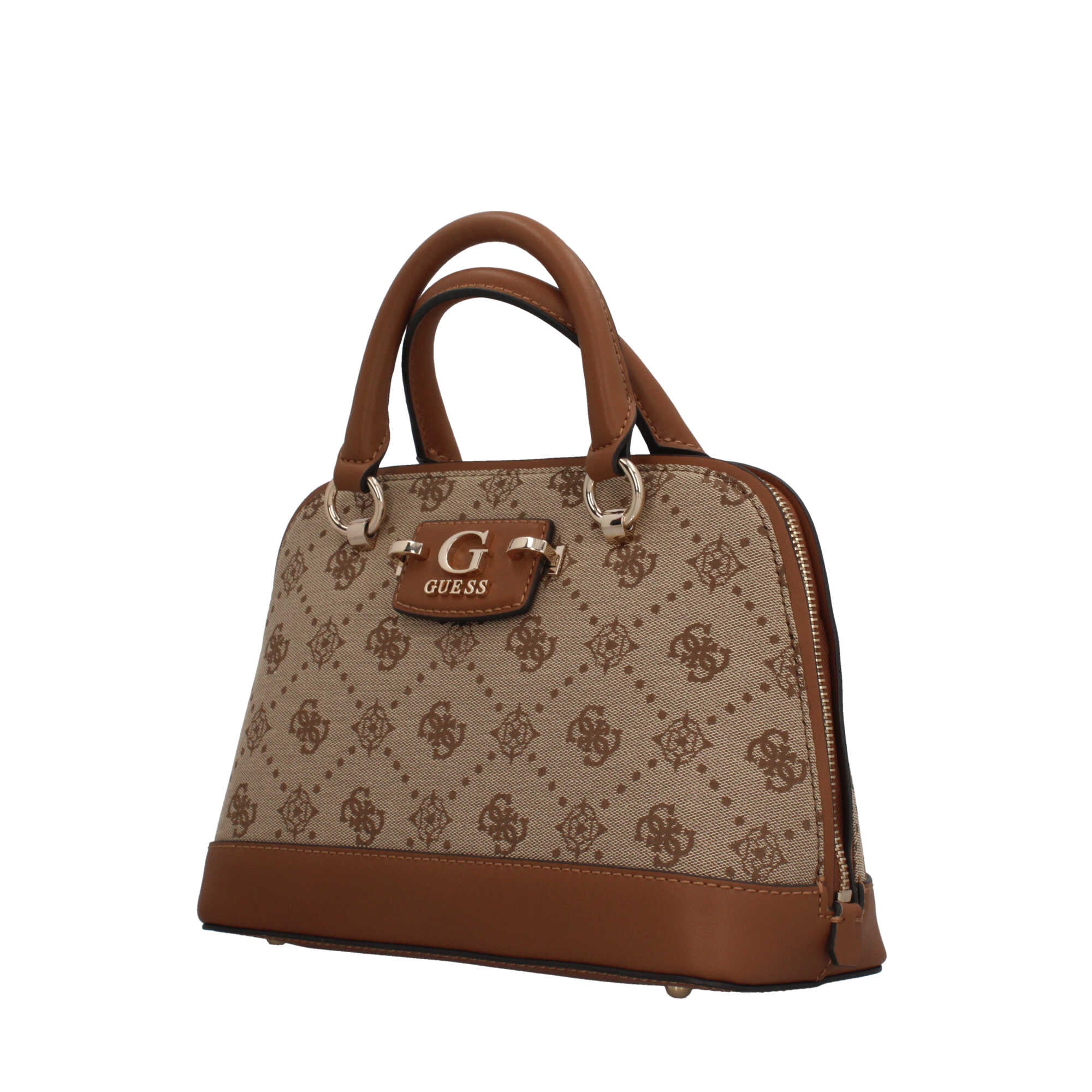 Borsa a mano Guess con stampa logo e dettagli in catena