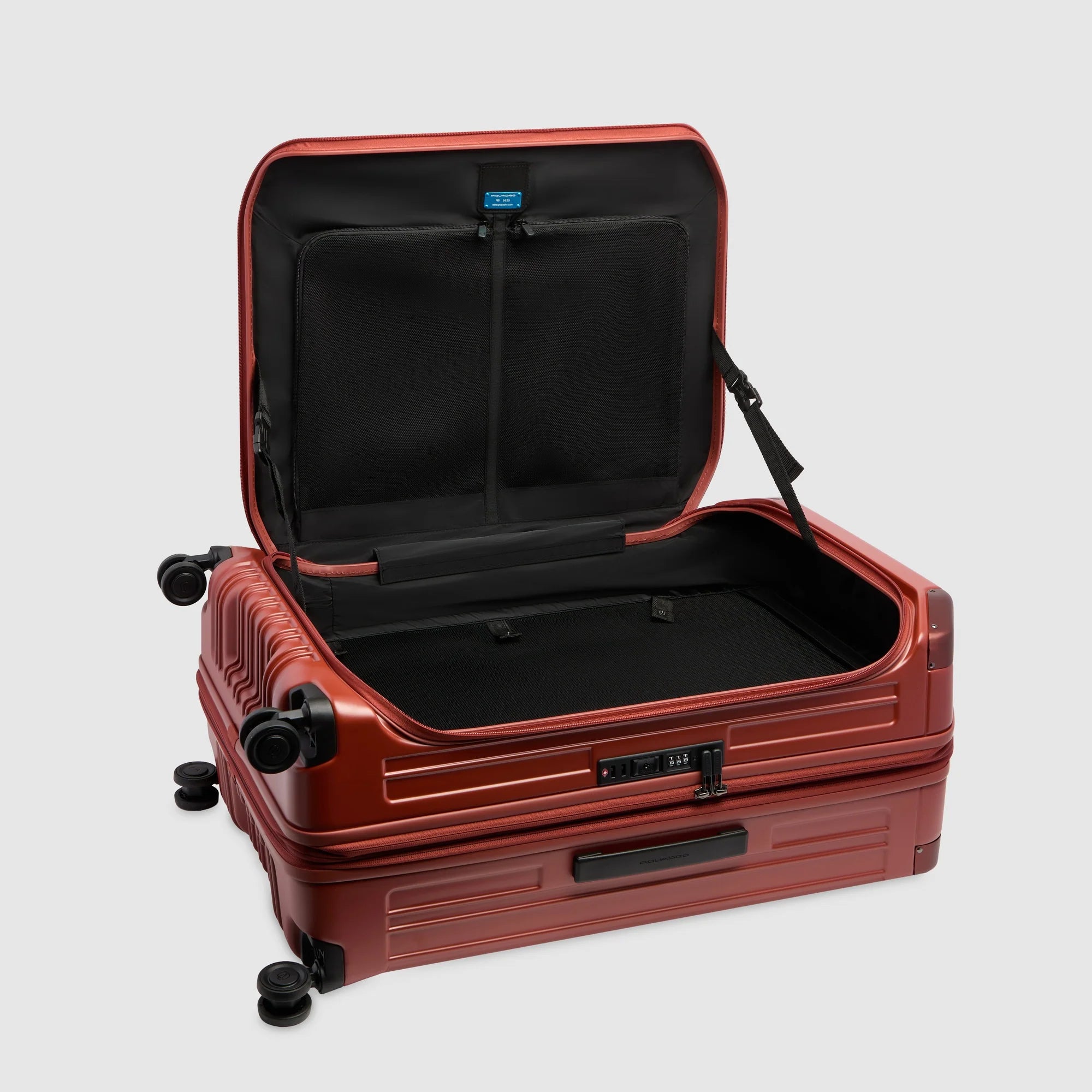 Piquadro Trolley Grande Rigido PQ-Light Beige Opaco Espandibile con 4 Ruote