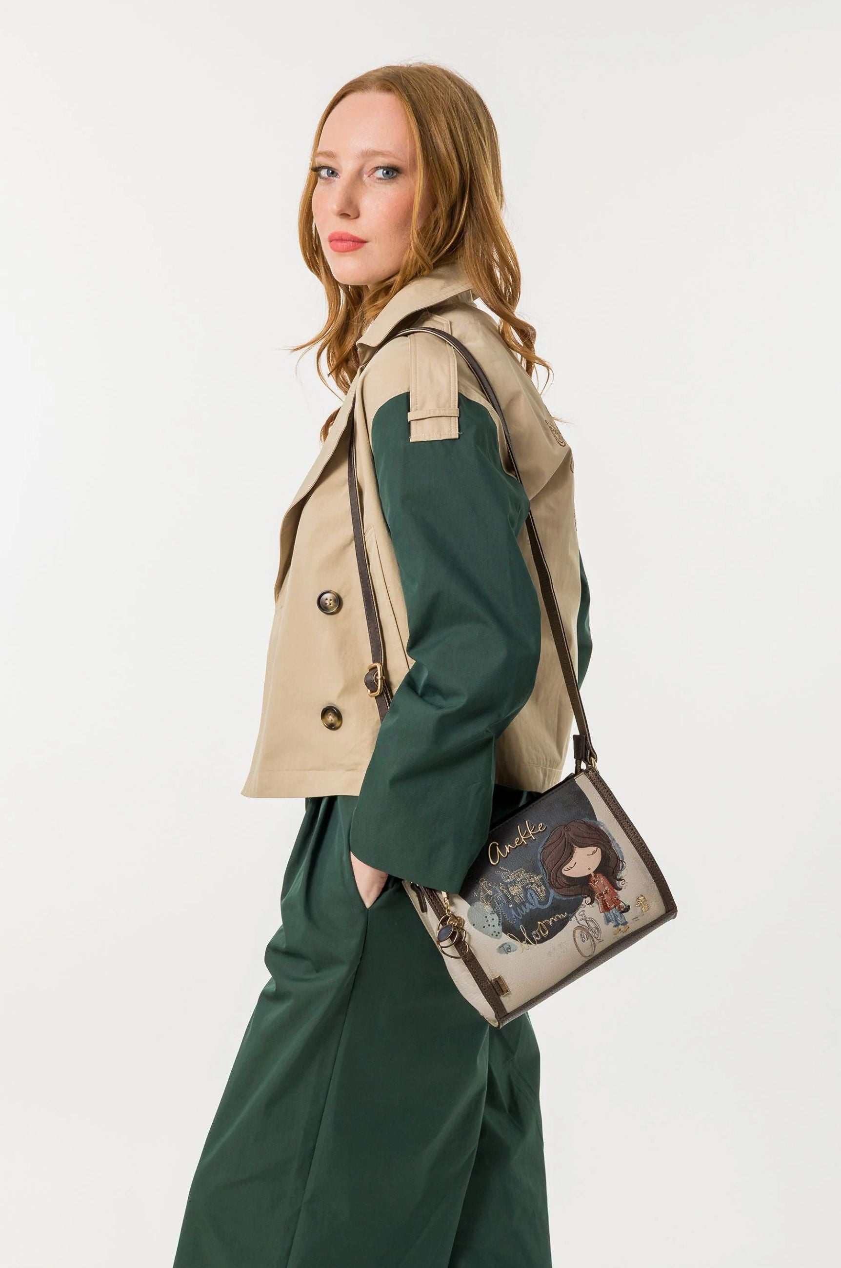 Borsa a Tracolla Donna Anekke Compatta con Tasche