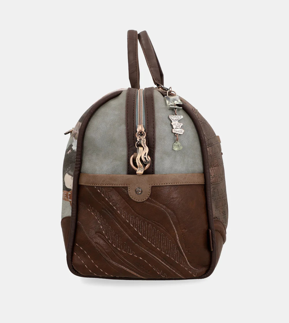 Borsa da Viaggio Anekke con Design Artistico MARRONE TU | Giò Fashion