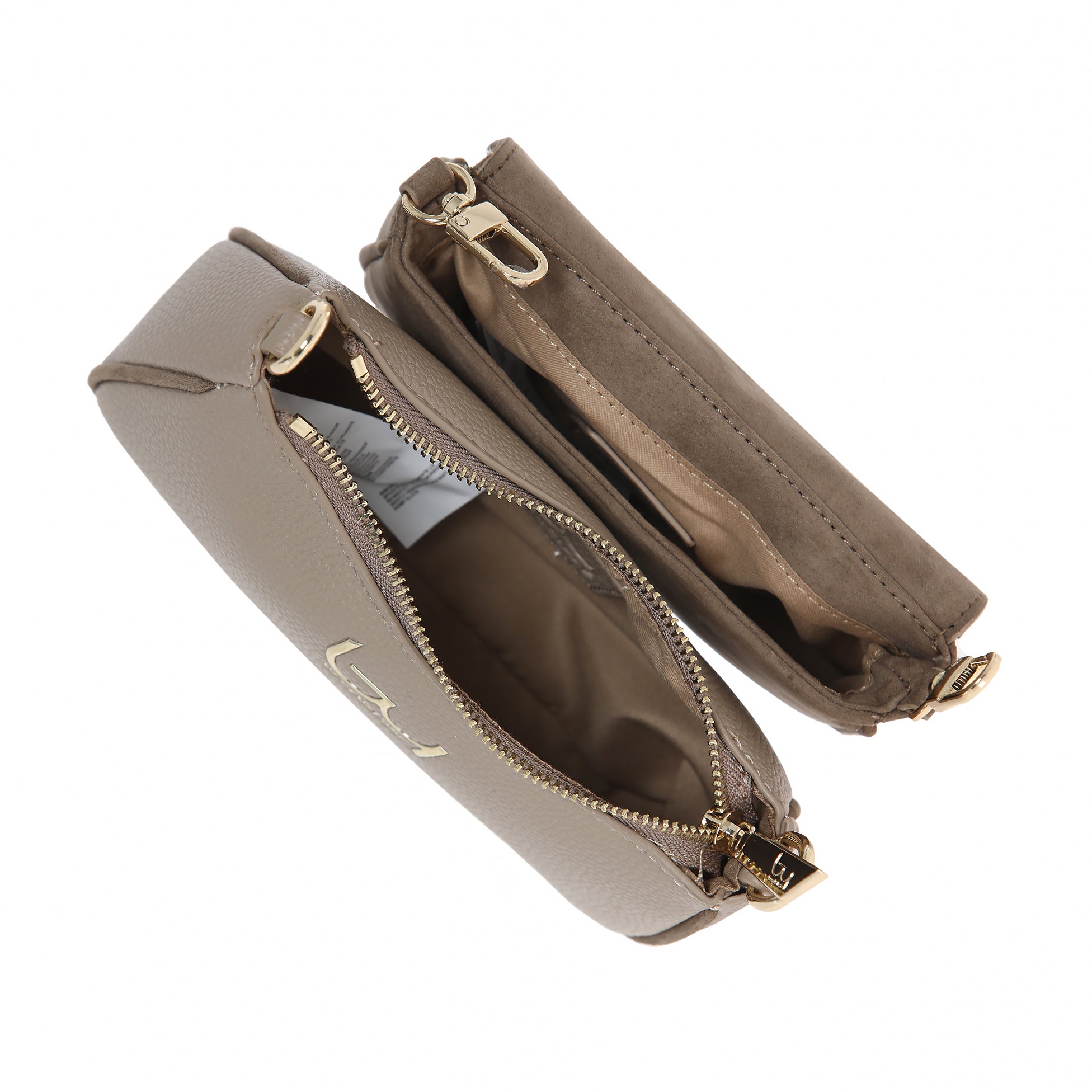 Borsa a tracolla By Byblos effetto scamosciato con logo frontale Beige TU | Giò Fashion