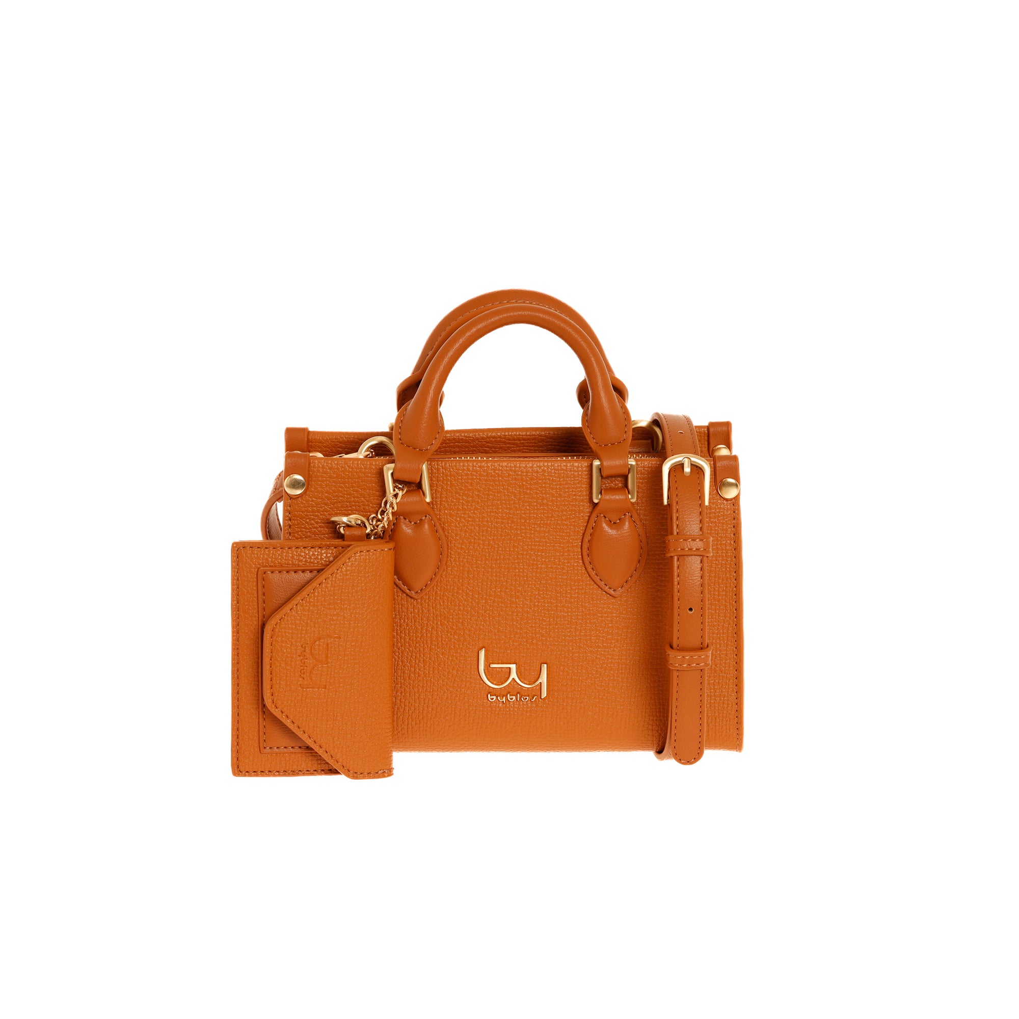 Borsa a mano Byblos donna compatta con tracolla regolabile e accessorio coordinato TAN TU | Giò Fashion
