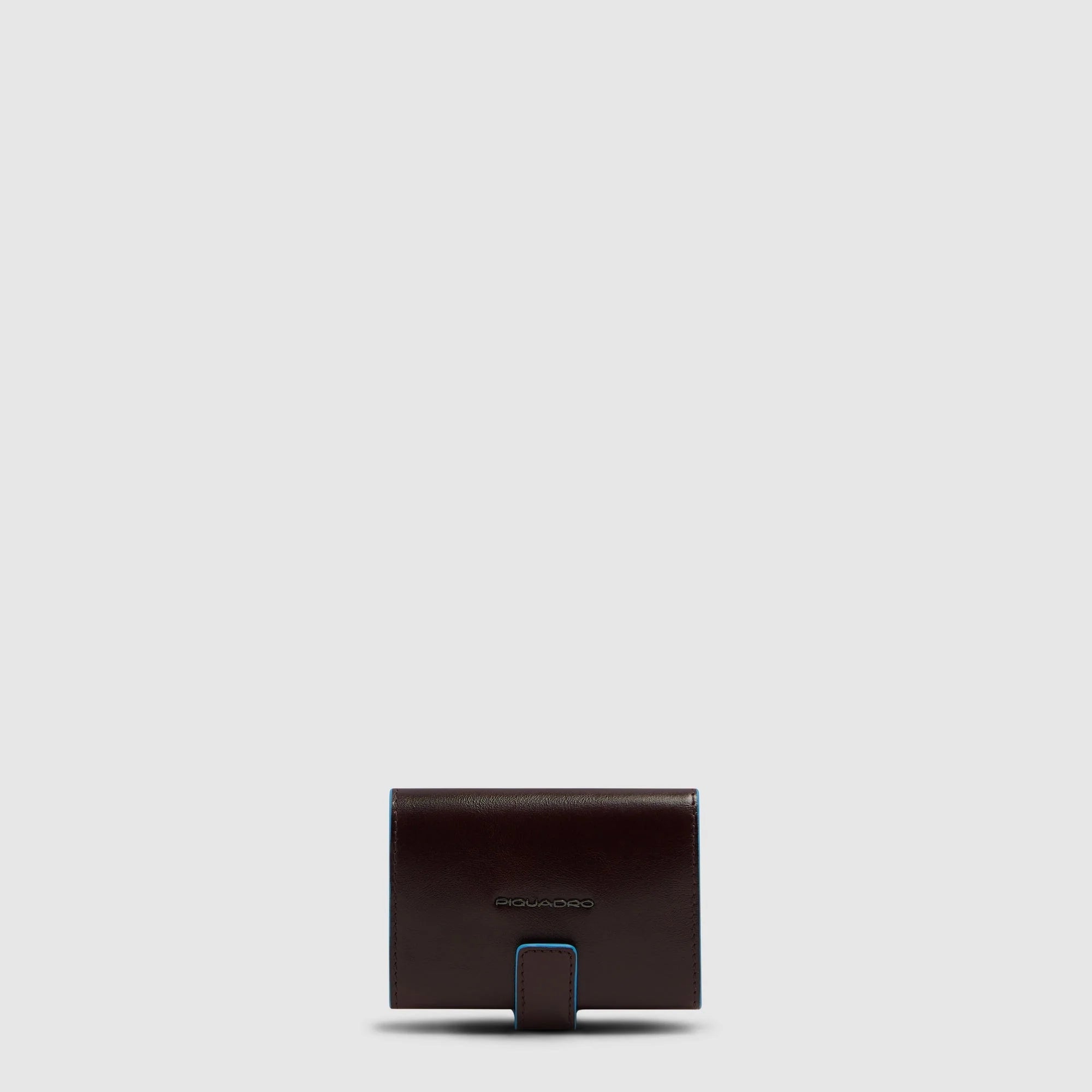 Piquadro Portafoglio Modulare MagSafe in Pelle Blue Square Blu Notte
