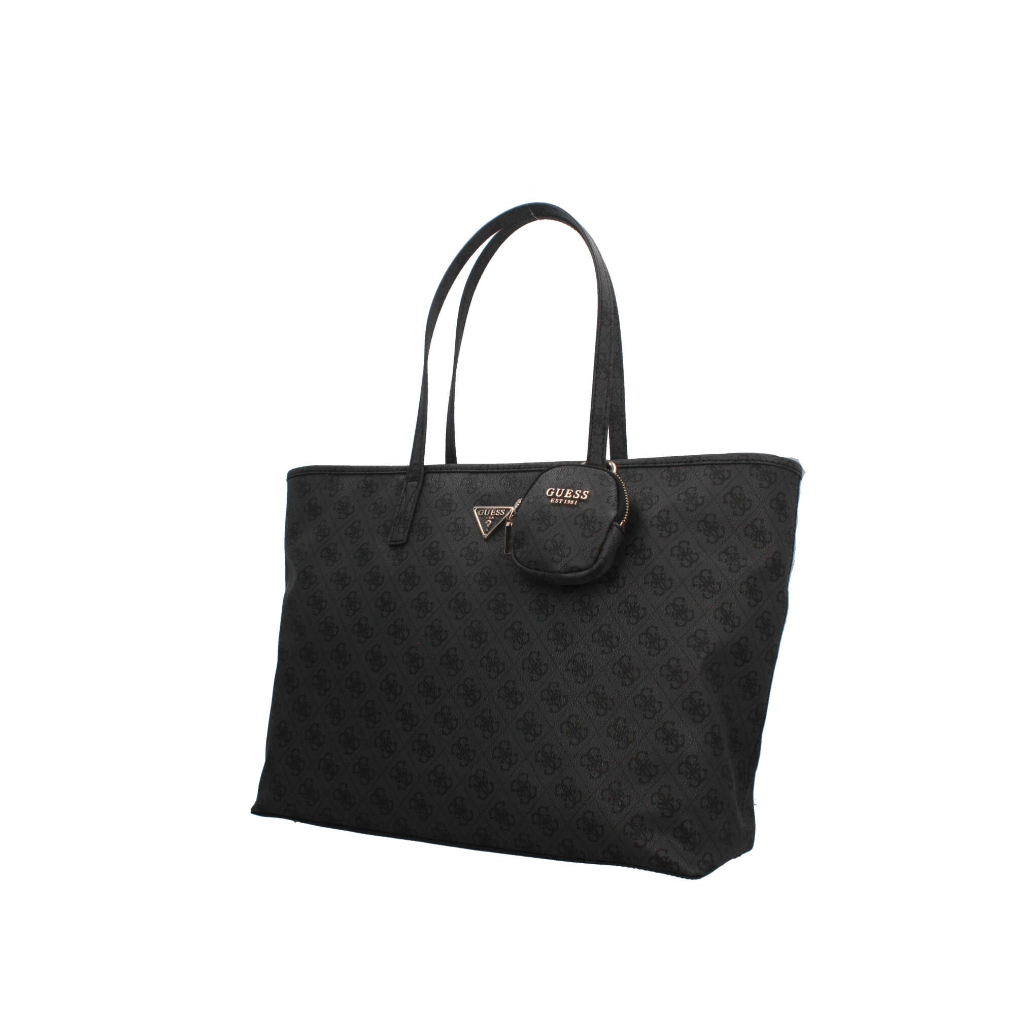 Borsa Shopping Guess con Logo All Over e Pochette Coordinata NERO TU | Giò Fashion