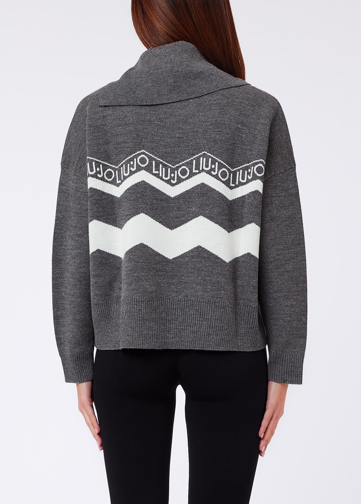 Liu Jo Maglia Donna Jacquard in Misto Lana con Paillettes