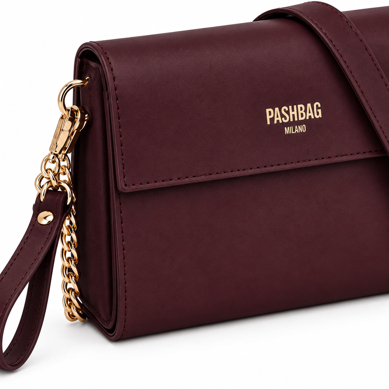 PashBag Borsa a Tracolla con Patta e Catena