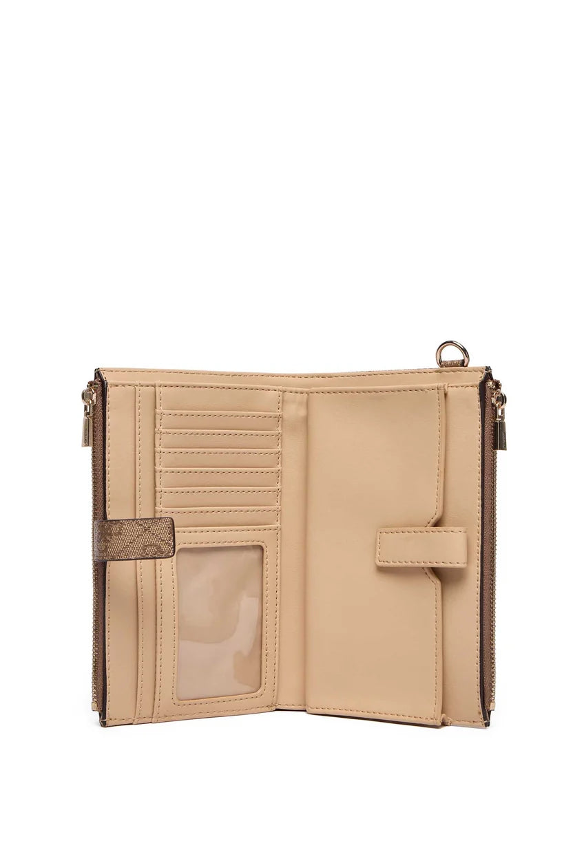 Portamonete Guess con logo triangolo e chiusura zip
