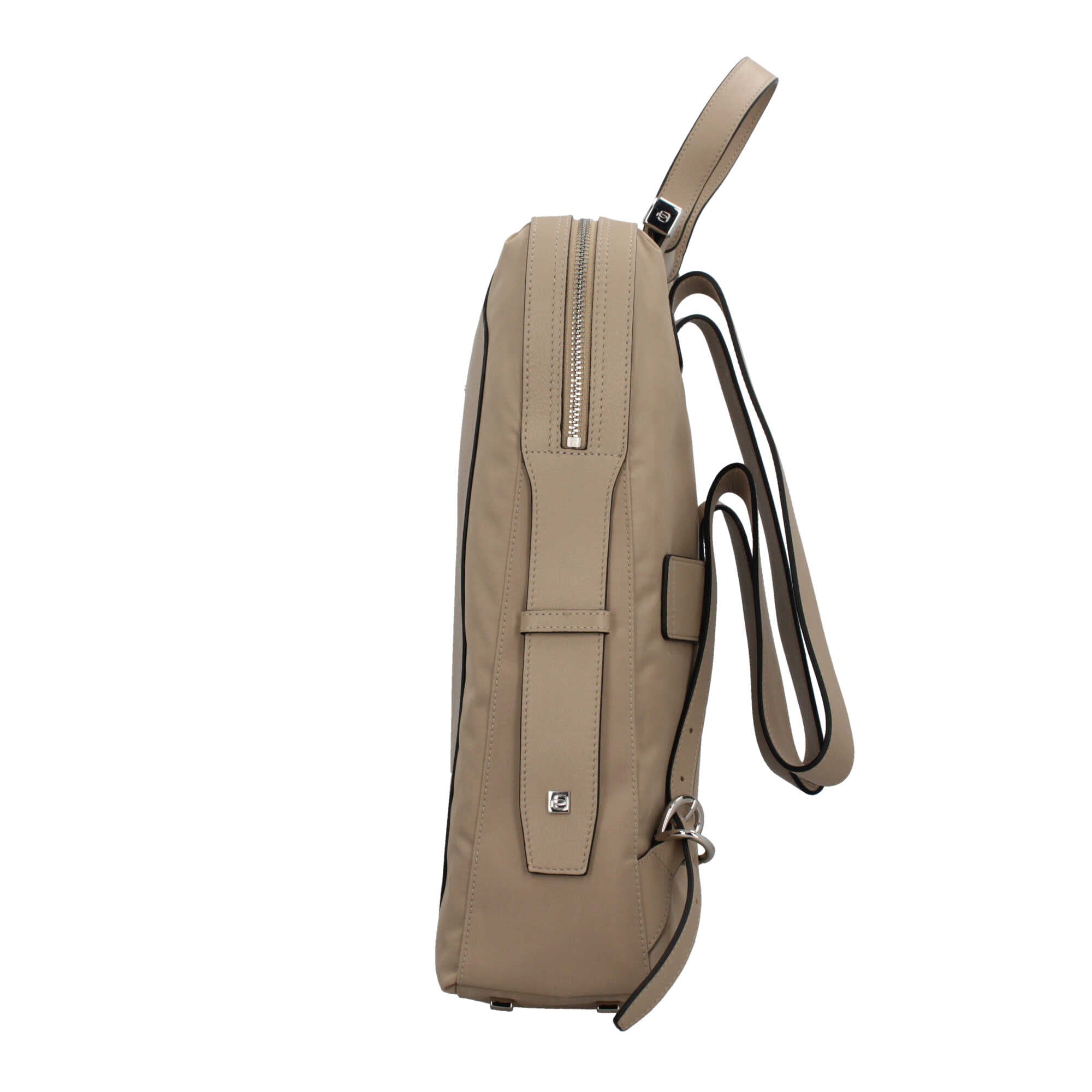 Piquadro zaino porta PC 14" in pelle con protezione antiurto e RFID Beige TU | Giò Fashion