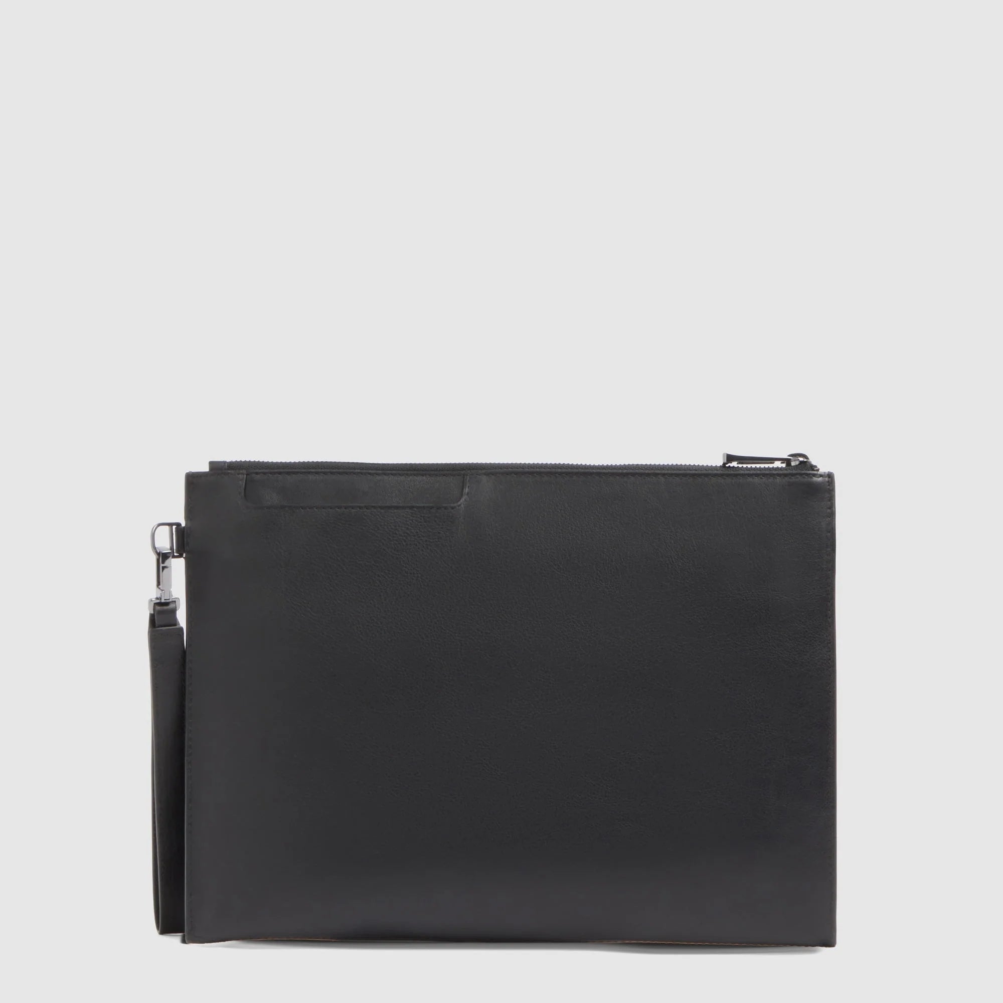 Piquadro Pochette Uomo in Pelle Victor Nera Porta iPad 11" con Polsiera Rimovibile