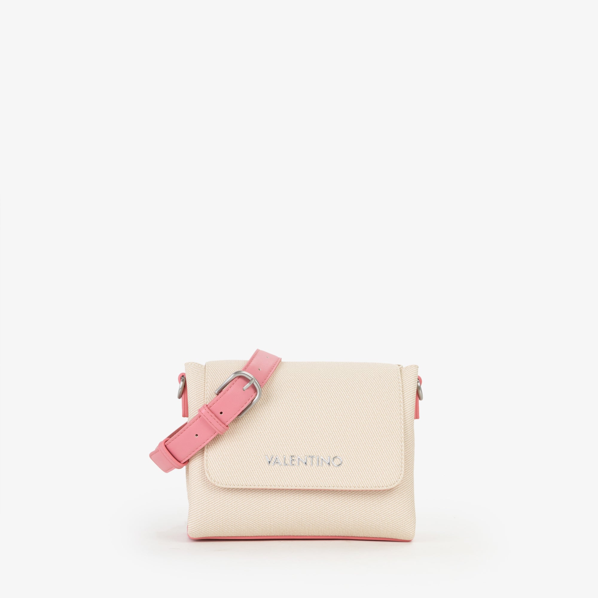 Borsa a tracolla Mario Valentino con patta frontale e design compatto essenziale Rosa TU | Giò Fashion