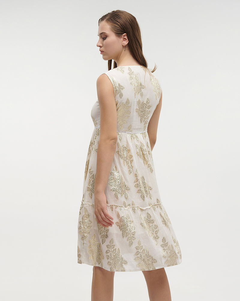 Ble Resort Collection Abito Corto Senza Maniche con Stampe