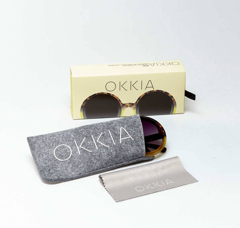 OKKIA Monica Round Occhiali da Sole Donna Oversize con Lenti Sfumate e Protezione UV400