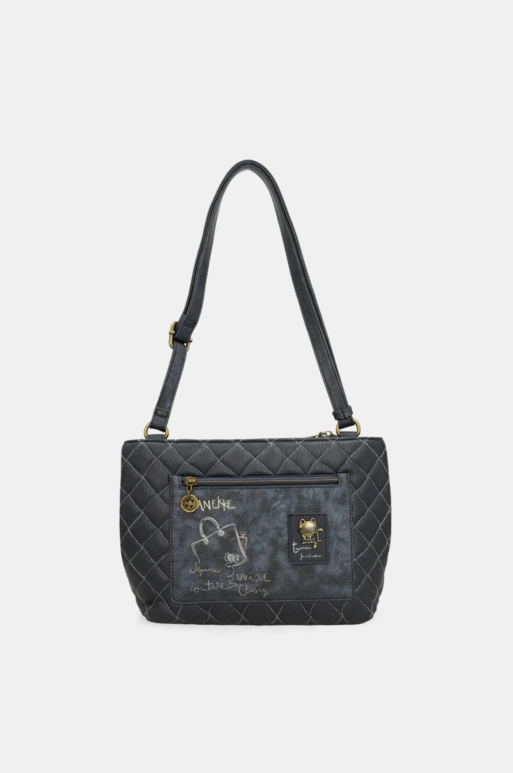 Borsa a spalla Anekke Contemporary con dettagli artistici BLU TU | Giò Fashion