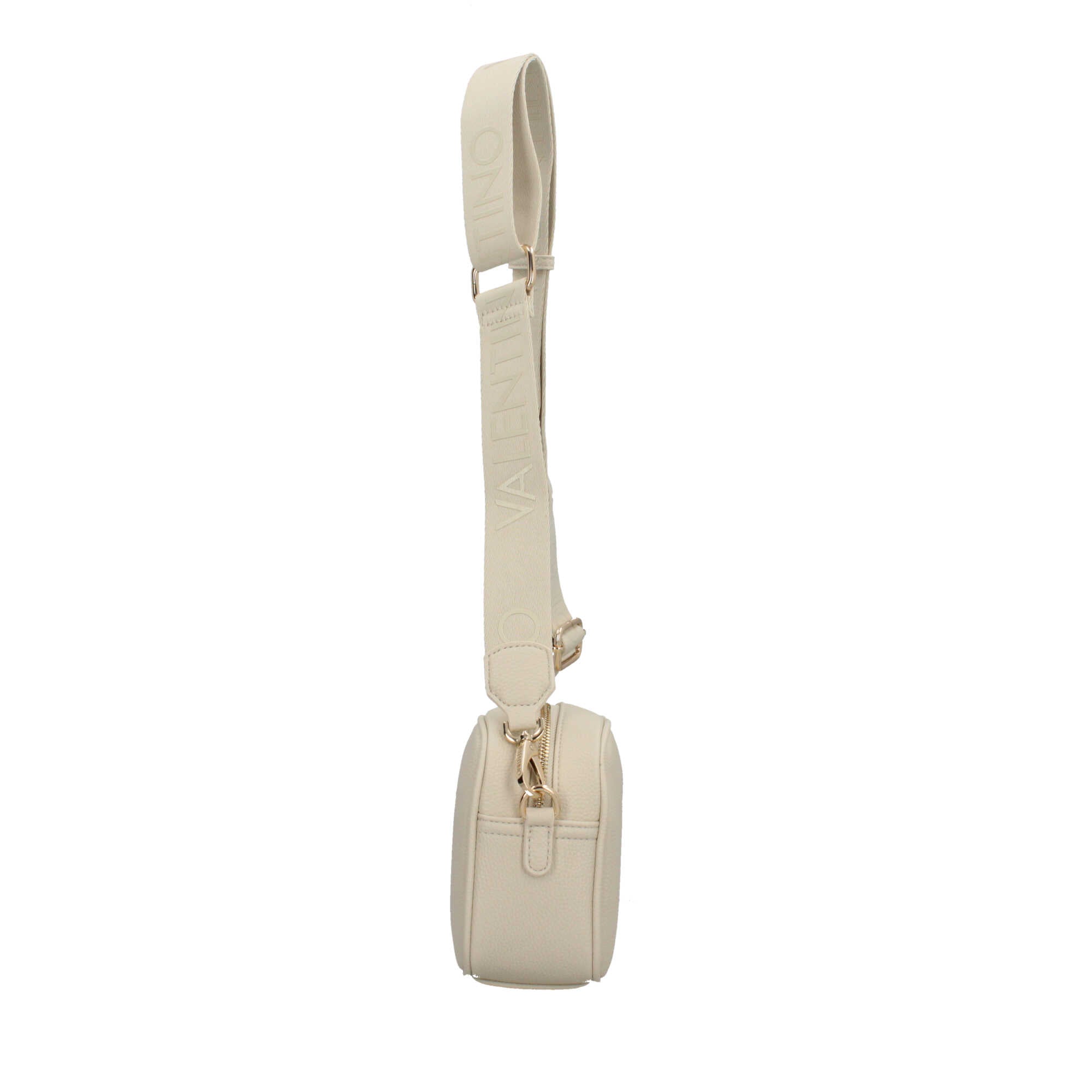 Borsa a tracolla Valentino con logo frontale e design compatto Beige TU | Giò Fashion