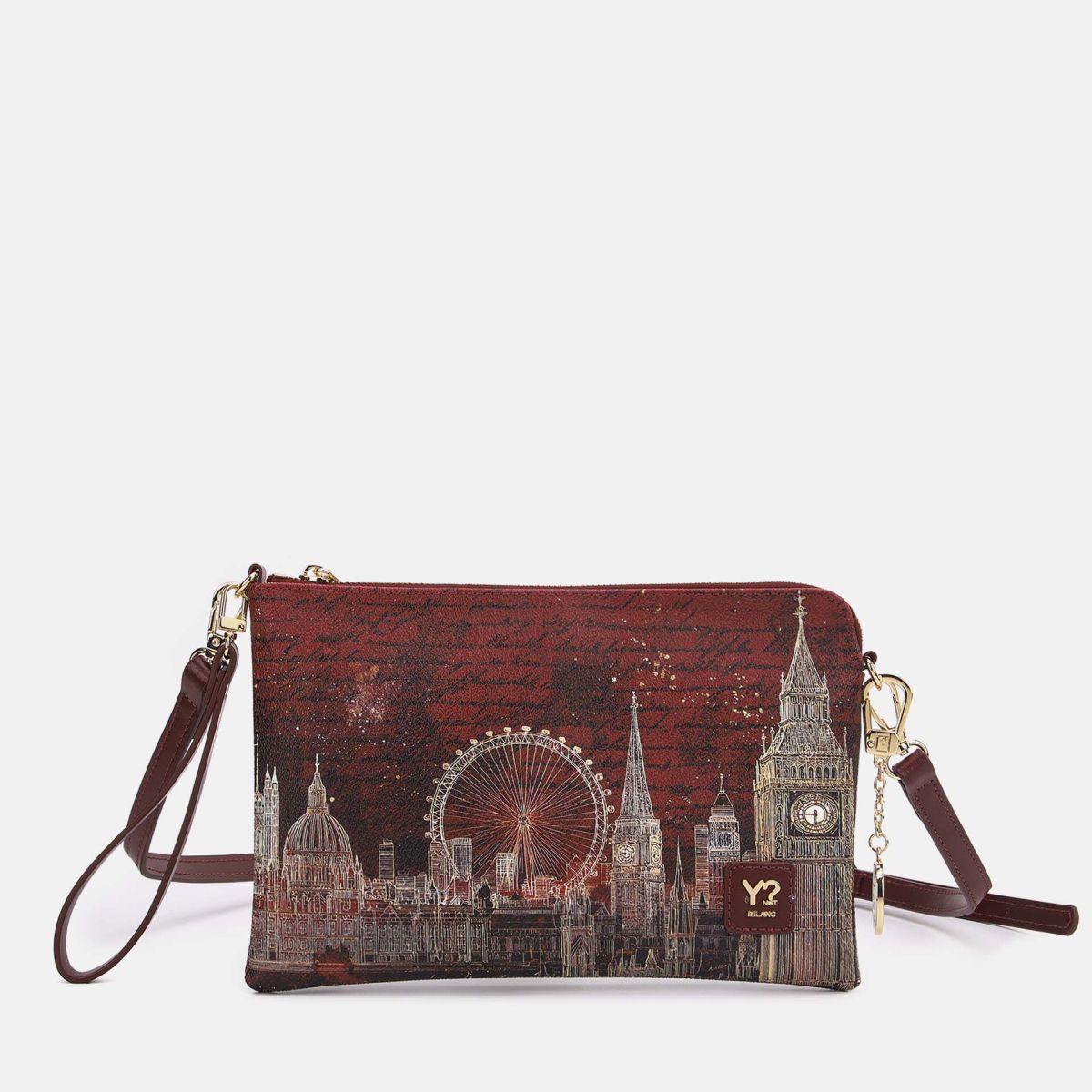 Ynot? Yes Bag Clutch Donna con Tracolla e Tasca Zip