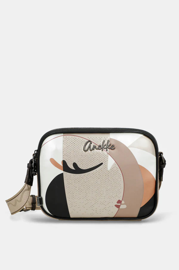 Borsa Tracolla Anekke Donna Compatta con Zip e Tracolla Regolabile Beige TU | Giò Fashion