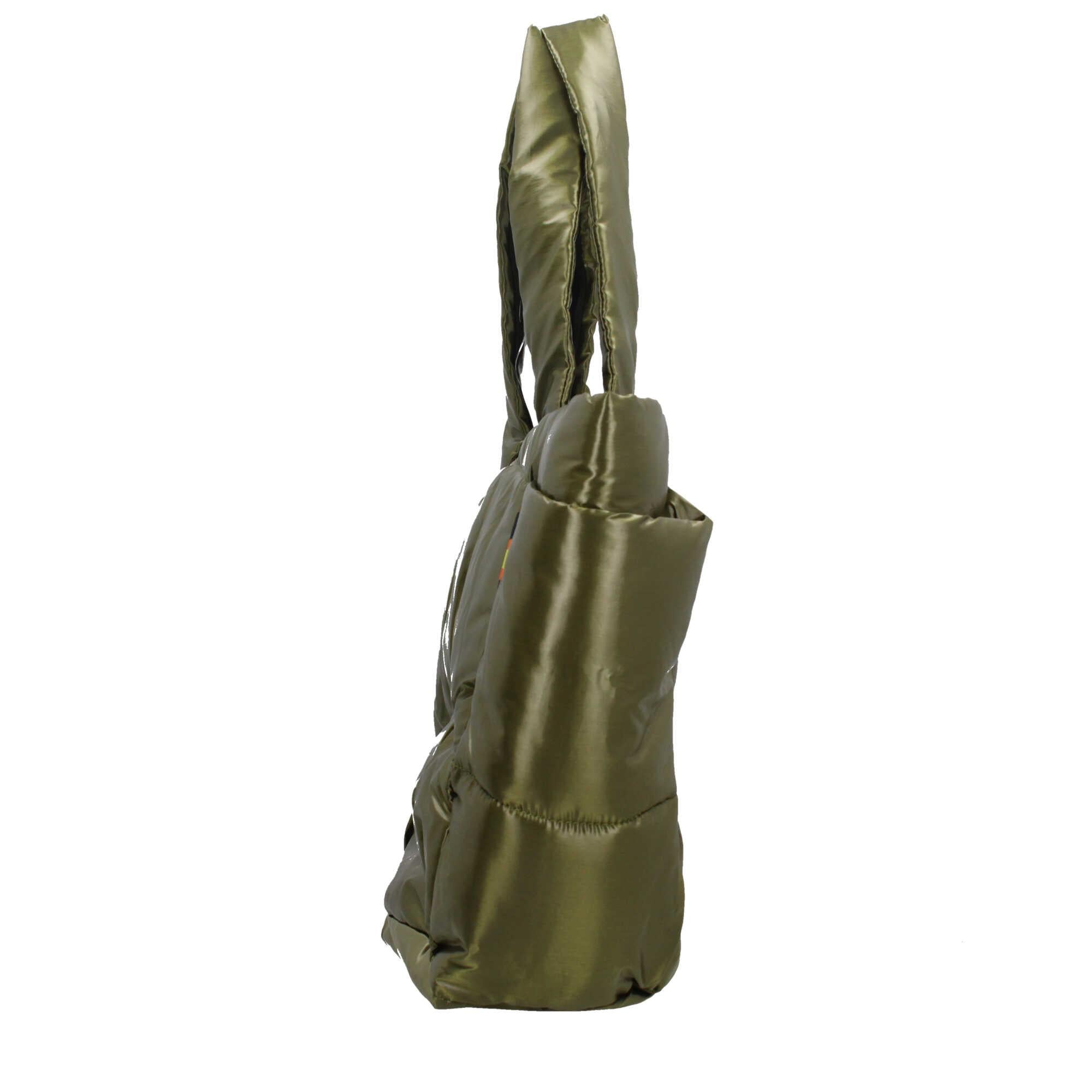 Borsa Tote Kway in Nylon Imbottito con Design Trapuntato