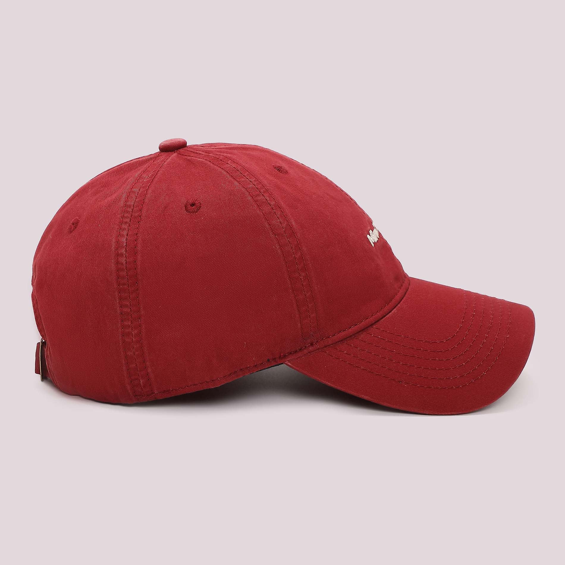 Cappello con visiera Mimi Mua in cotone con logo ricamato Rosso TU | Giò Fashion