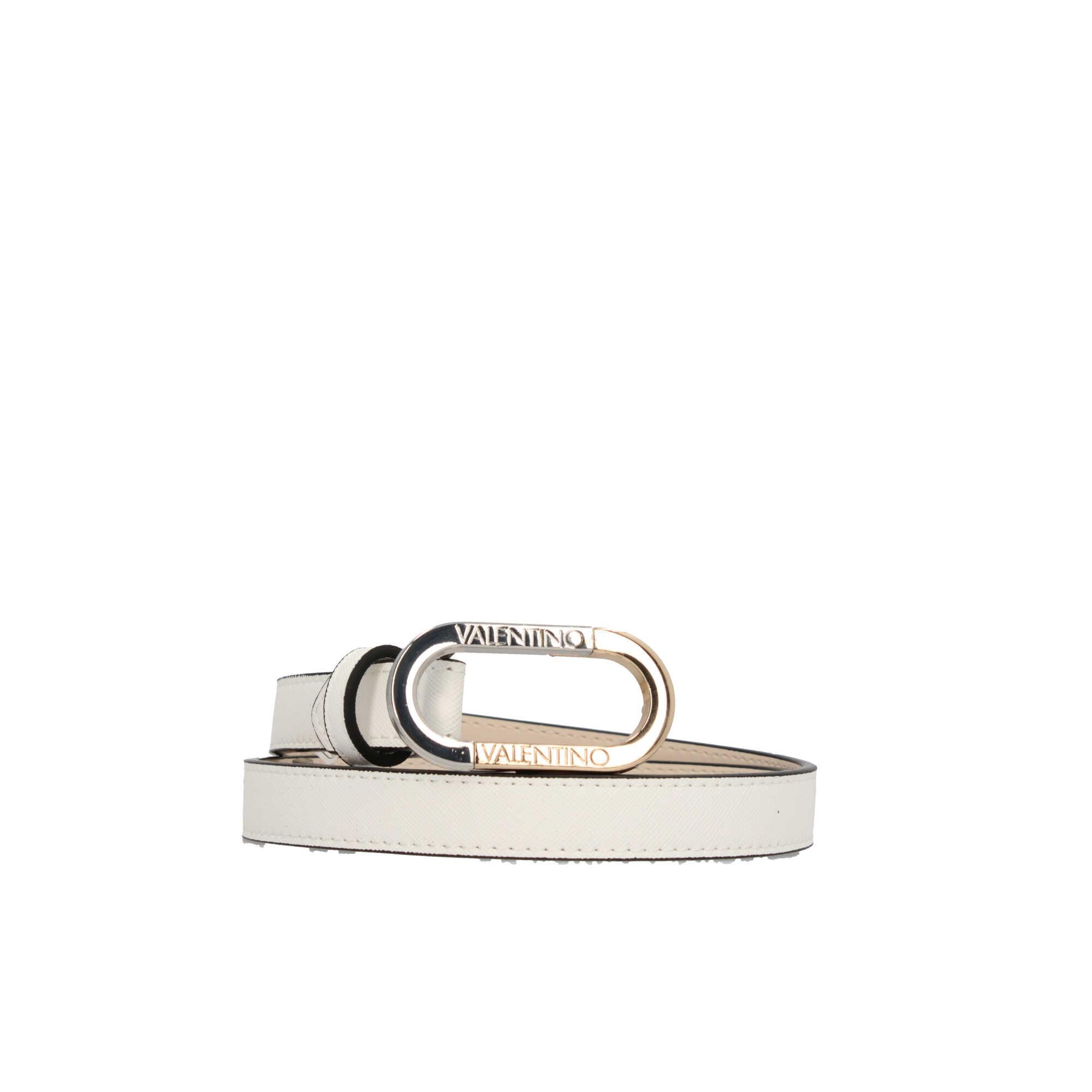Cintura Valentino in Pelle Metallizzata con Fibbia Tonda