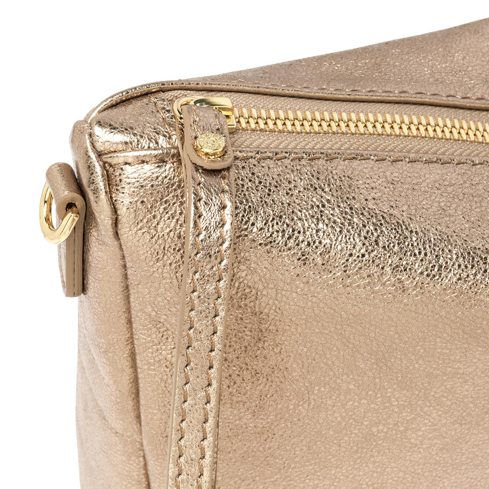 Pochette Gianni Chiarini Nora Pouch in pelle metallizzata Oro TU | Giò Fashion