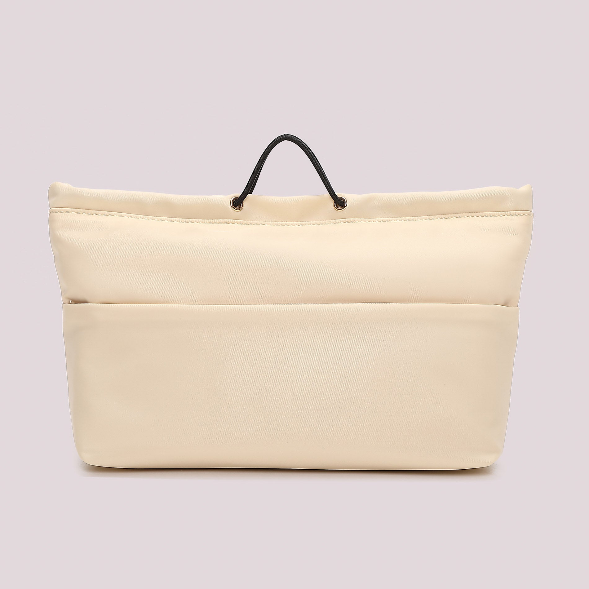 Mimi Mua borsa shopper imbottita donna con manici corti PANNA TU | Giò Fashion