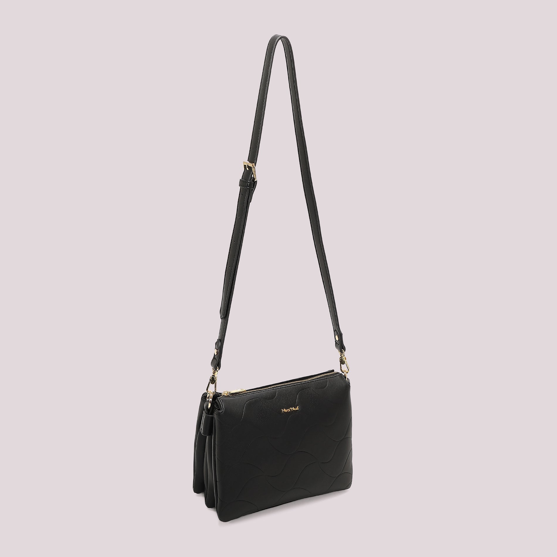 Borsa tracolla donna Mimi Mua con motivo trapuntato e design essenziale Nero TU | Giò Fashion