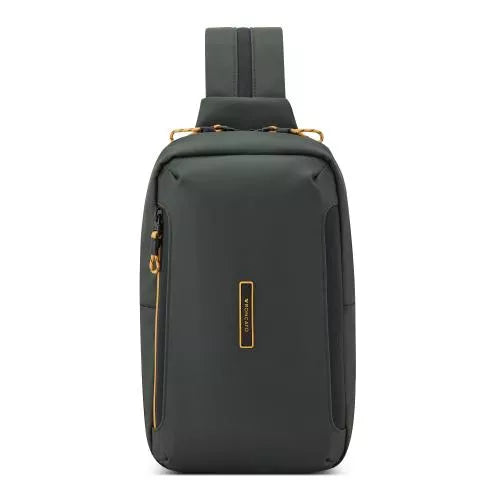 Zaino monospalla compatto con tasche e design funzionale urbano VERDE M TU | Giò Fashion