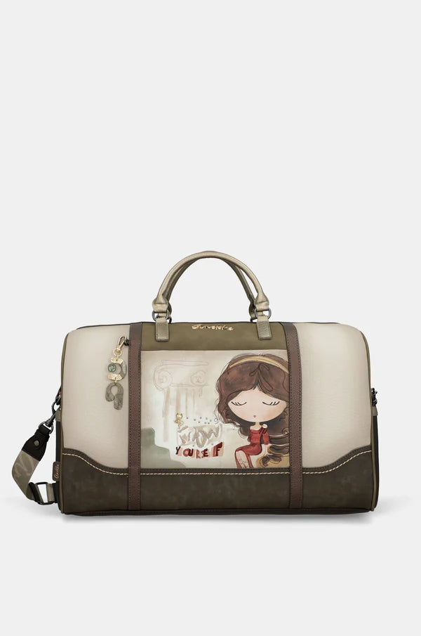 Borsa da viaggio Anekke con manici doppi e tracolla regolabile VERDE TU | Giò Fashion