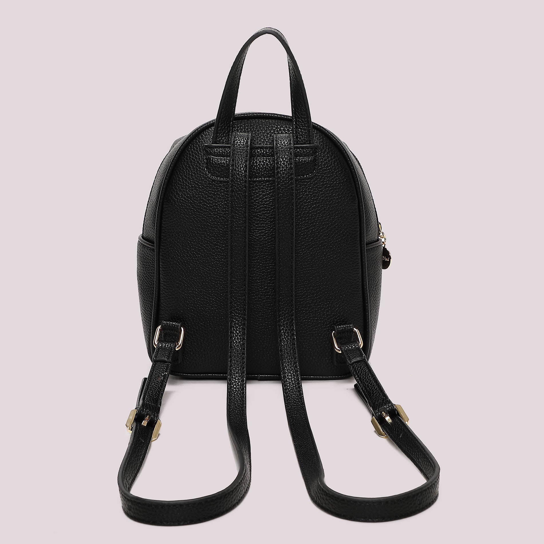Zaino compatto donna rosso Mimi Mua con charm floreale e tasca zip Nero TU | Giò Fashion