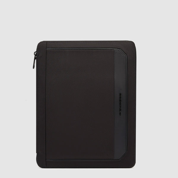 Portadocumenti Piquadro organizzato con chiusura zip in pelle e tessuto design professionale NERO TU | Giò Fashion