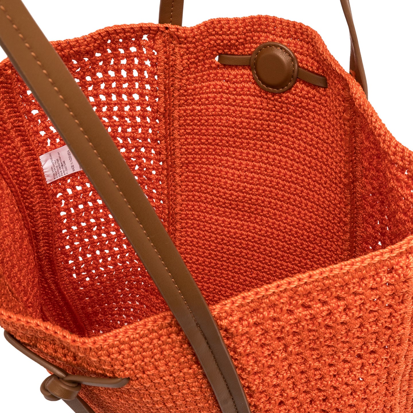 Shopping bag Gianni Chiarini in tessuto uncinetto con design raffinato Arancione TU | Giò Fashion