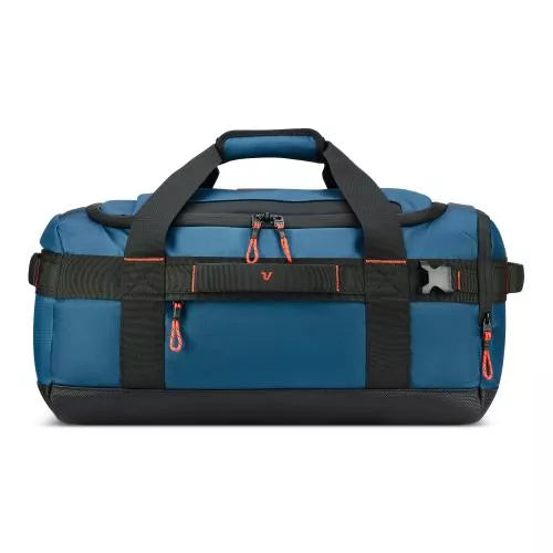 Borsone sportivo compatto con tasche e tracolla regolabile DENIM TU | Giò Fashion